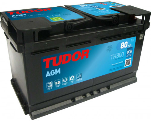 Акумулятор Tudor  AGM Start Stop 80Ah 800A R+