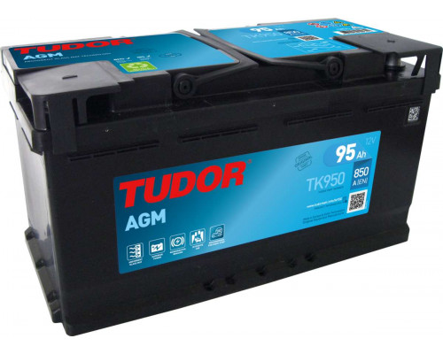 Акумулятор Tudor  AGM Start Stop 95Ah 850A R+