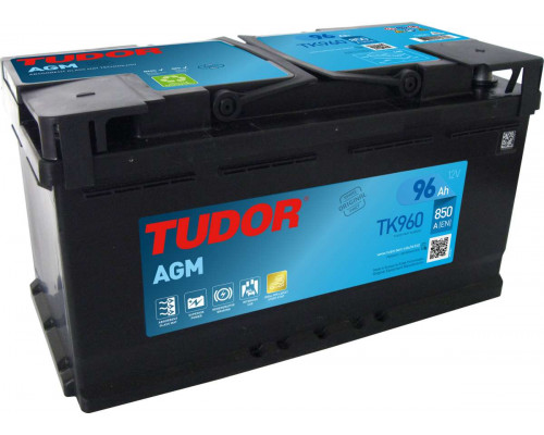 Акумулятор Tudor AGM Start Stop 96Ah 850A R+