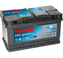 Акумулятор Tudor EFB Start Stop (TL752) 75Ah 730A R+