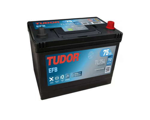 Акумулятор Tudor EFB Start Stop asia (TL754) 75Ah 750A R+