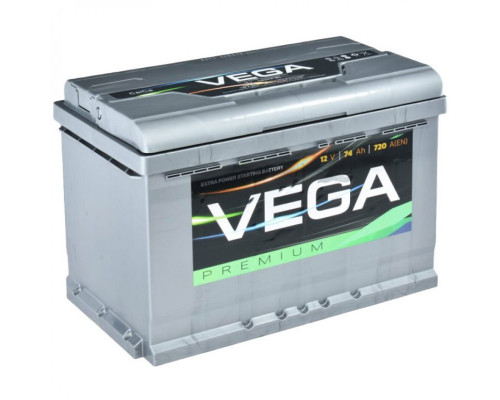 Акумулятор VEGA Premium 74Ah 720A R+