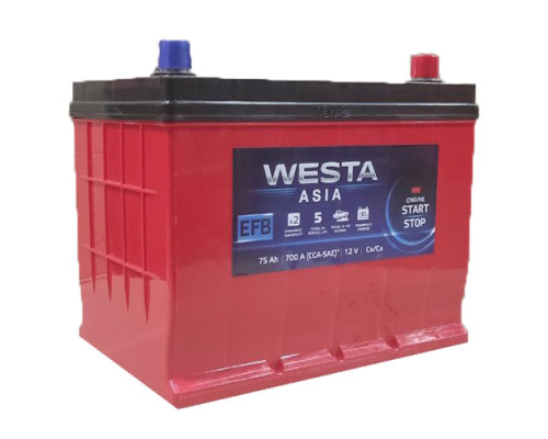 Акумулятор Westa  EFB asia  75Ah 700A R+