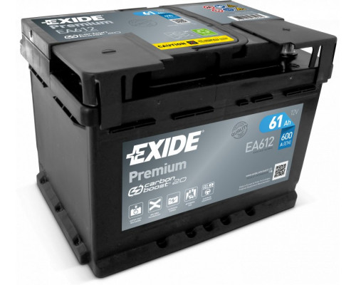 Акумулятор Exide 6CT-61 АзЕ Premium (EA612) 61Ah 600A R+