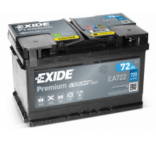 Акумулятор Exide 6CT-72 АзЕ Premium (EA722) 72Ah 720A R+