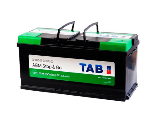 Акумулятор Tab AGM Start Stop 105Ah 950A R+