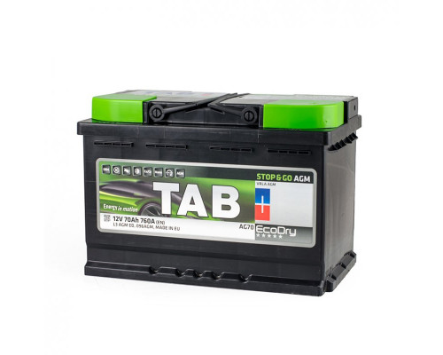 Акумулятор Tab AGM Start Stop 70Ah 760A R+