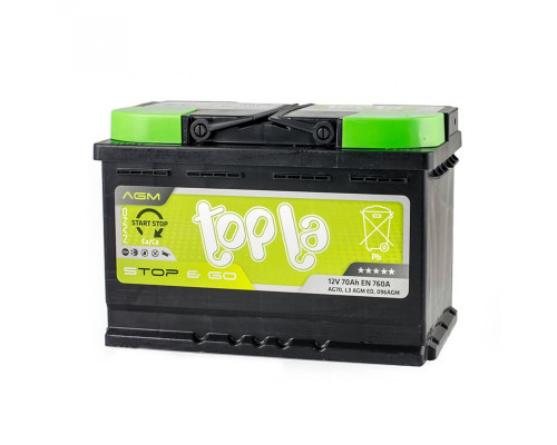 Акумулятор Topla Top AGM Start&Stop 70Ah 760A R+