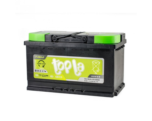 Акумулятор Topla Top AGM Start&Stop 80Ah 800A R+